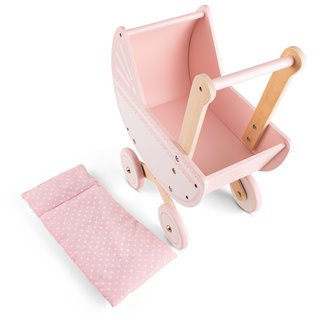 Doll pram including bedding - pink